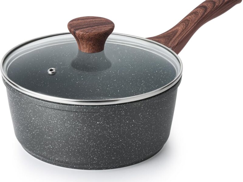 SENSARTE Swiss Granite Nonstick Saucepan, 20cm Medium Pot