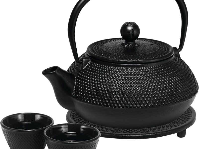 Avanti Hobnail Cast Iron Tea Set with Trivet & Cups