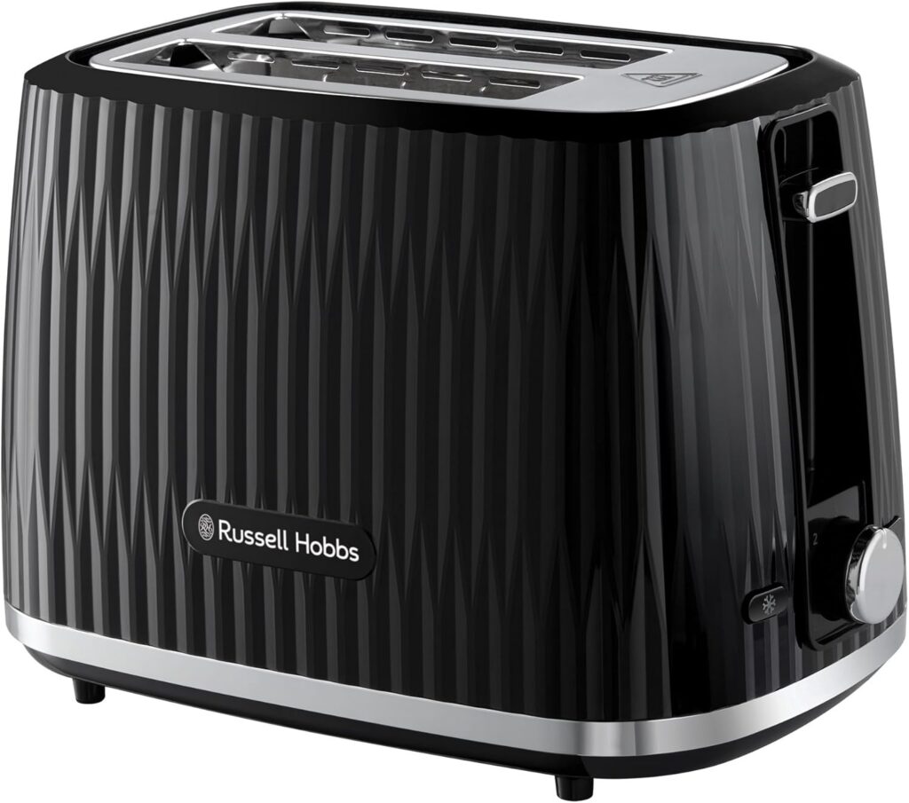 Russell Hobbs Eden 2 Slice Toaster, Black Textured