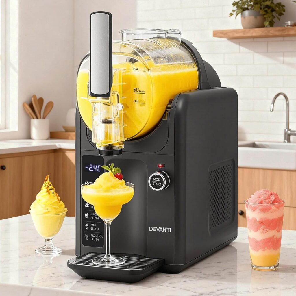 Devanti 2L Slushie & Ice Cream Maker, Frozen Drink Machine
