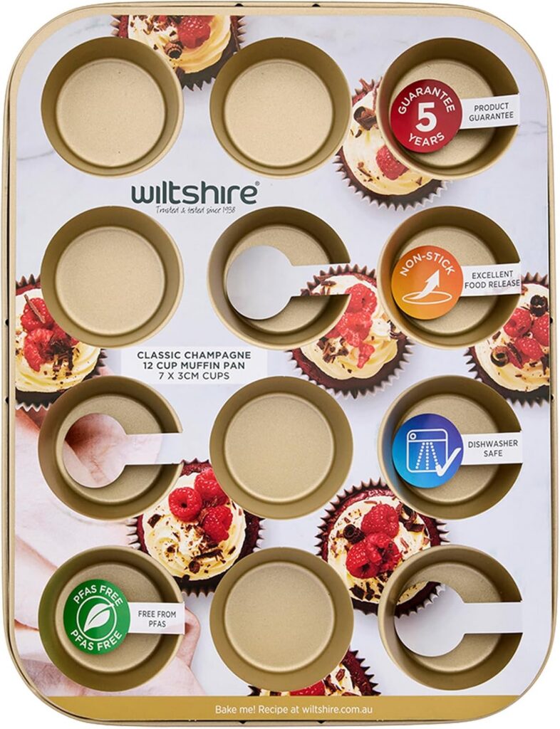 Wiltshire Champagne Gold Cupcake Tray, 12 Cup