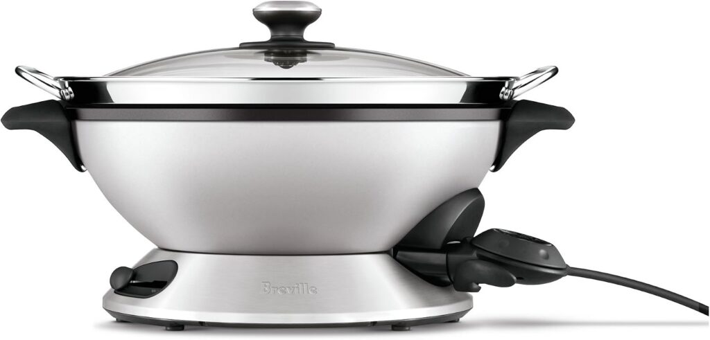 Breville Hot Wok & Steam Electric Wok, Stainless Steel
