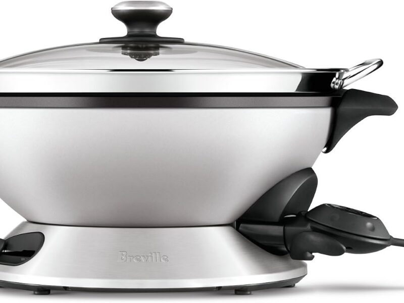 Breville Hot Wok & Steam Electric Wok, Stainless Steel