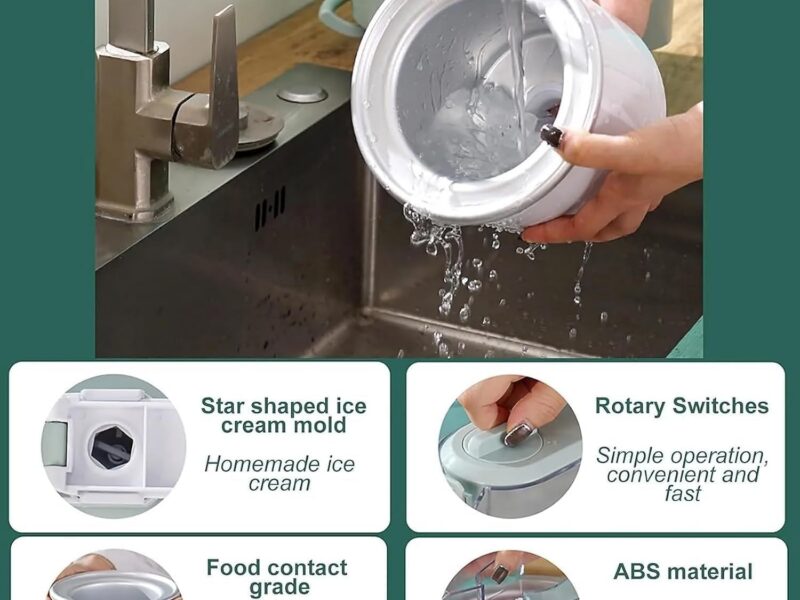 Automatic Mini Soft Serve Ice Cream Maker, DIY Fruit Dessert Machine