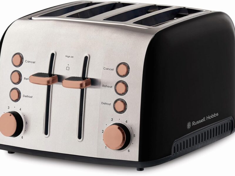 Russell Hobbs Brooklyn 4 Slice Toaster, Copper Accents
