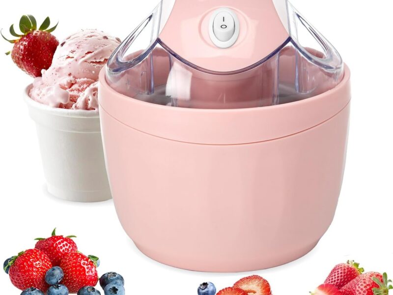 Mini Ice Cream Maker with Freezer Bowl, Ice Cream, Sorbet & Gelato