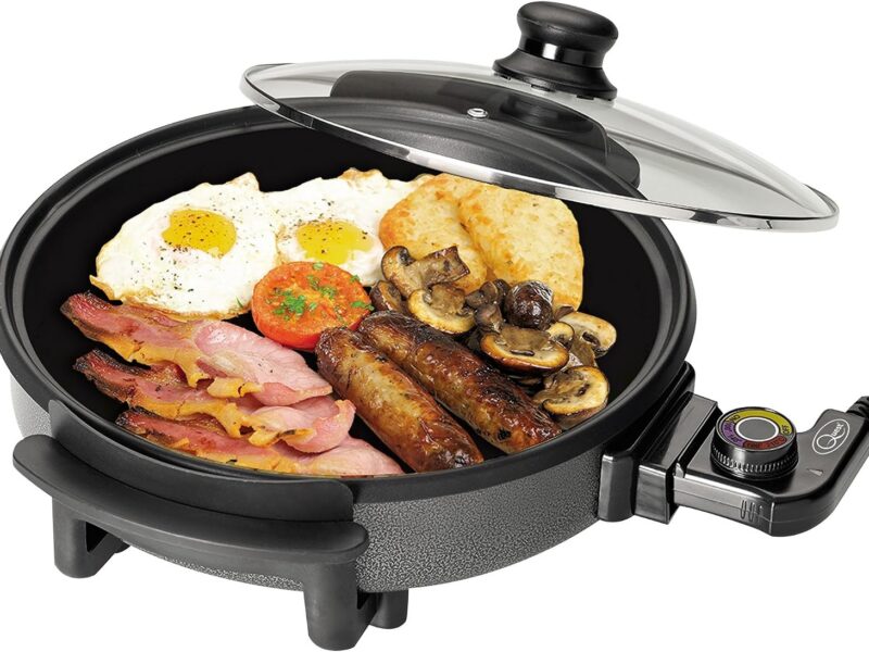 Quest Multi Function Electric Cooker Pan, 30cm with Lid
