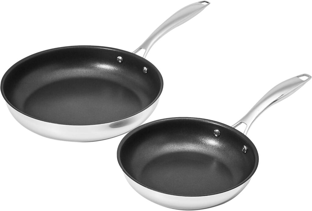 Stainless Steel Nonstick Fry Pan Set, 2 Piece