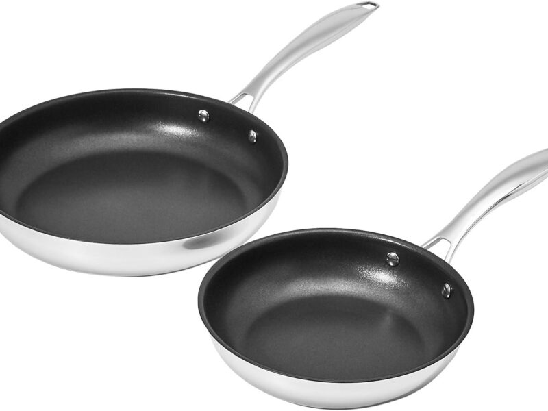 Stainless Steel Nonstick Fry Pan Set, 2 Piece