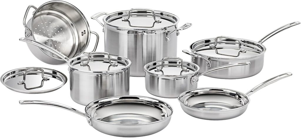 Cuisinart MCP-12N Multiclad Pro Stainless Steel Cookware Set, 12-Piece