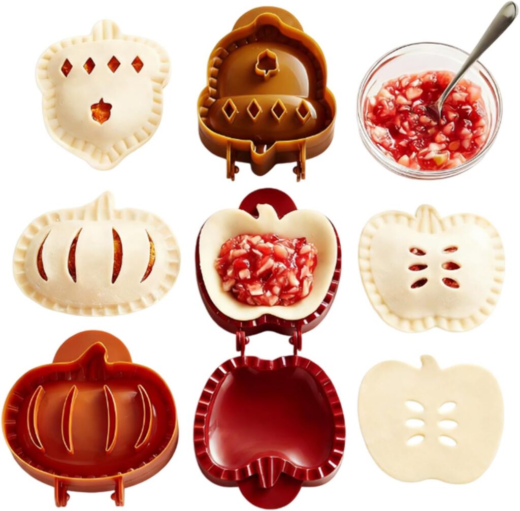 Mini Hand Pie Press Set, 3 Piece Pumpkin, Apple and Acorn Shapes