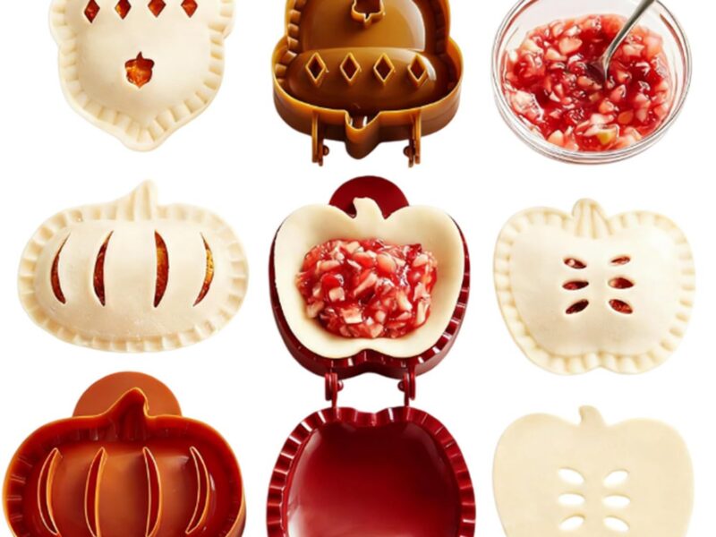 Mini Hand Pie Press Set, 3 Piece Pumpkin, Apple and Acorn Shapes