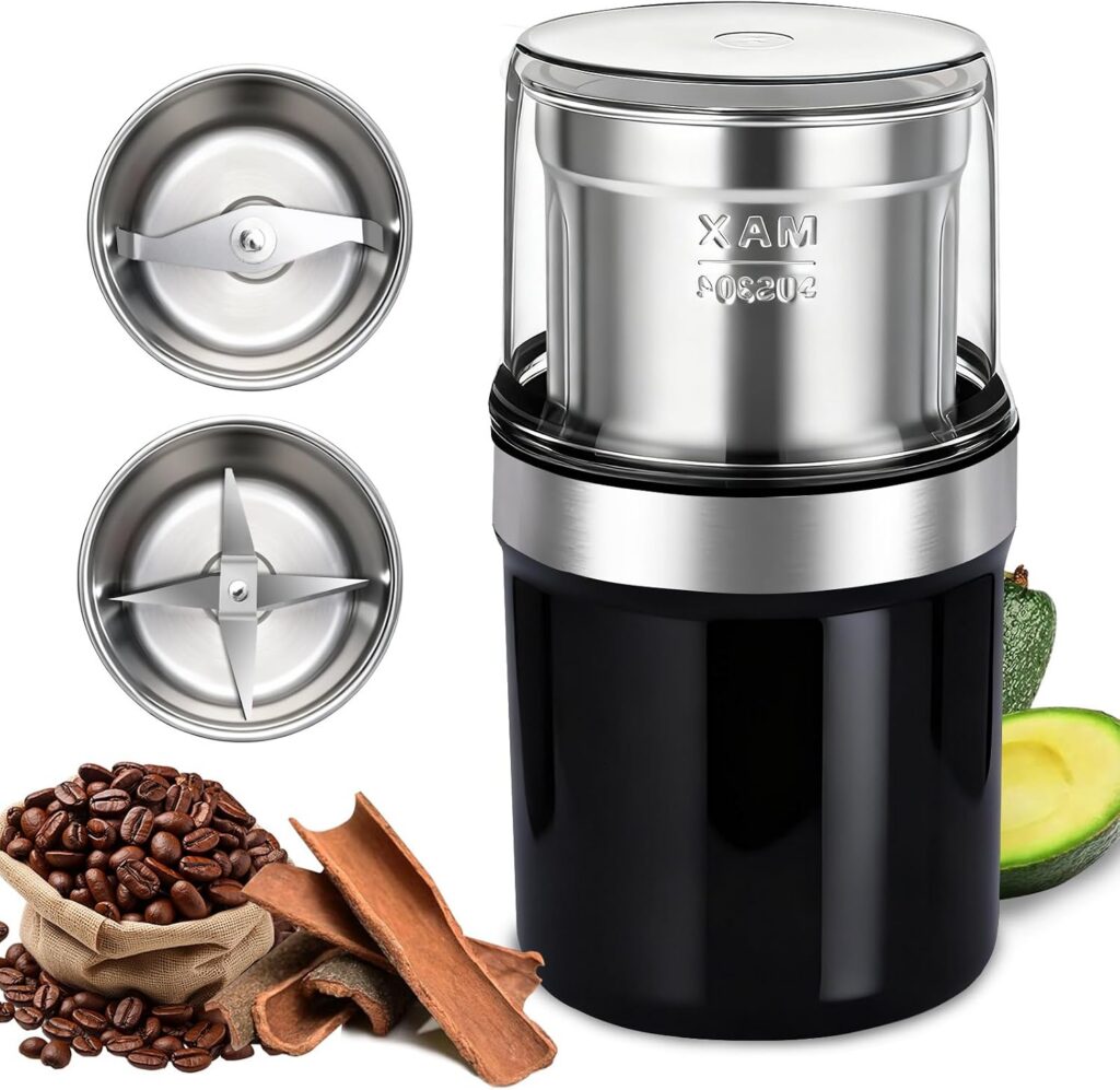 Syncvlio 100g Electric Coffee and Spice Grinder