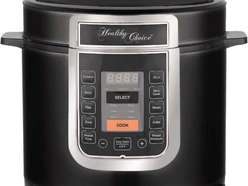 Healthy Choice 6L Ceramic-Coated Pressure Cooker and Slow Cooker