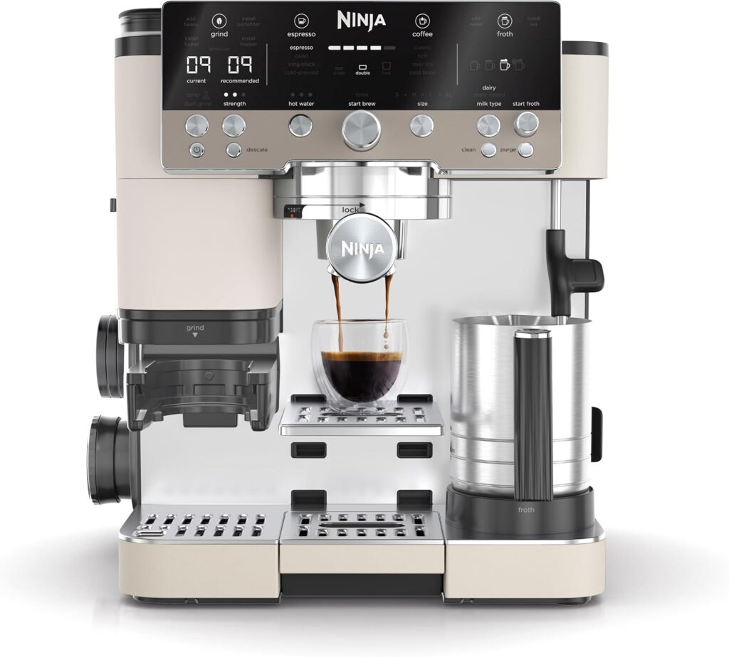 Ninja Luxe Cafe Premier Three-in-One Coffee Machine, Oat Milk