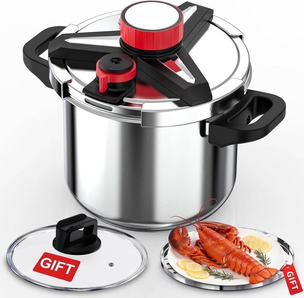 3-in-1 18/8 Stainless Steel Pressure Cooker, 10L