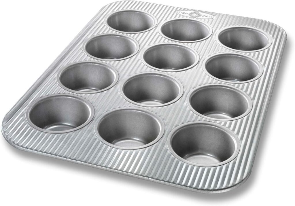 USA Pan Aluminized Steel Muffin Tin, 12 Well