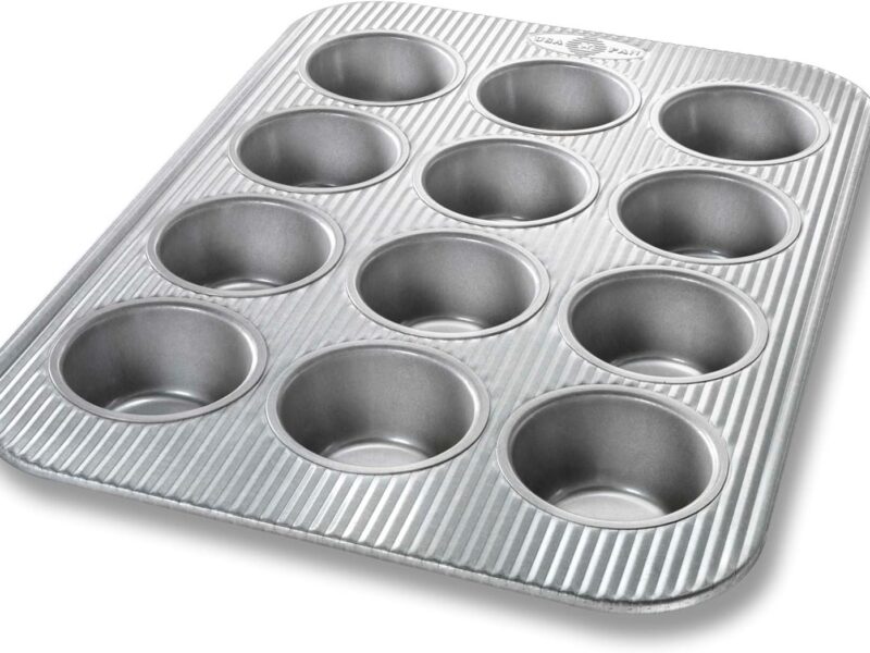 USA Pan Aluminized Steel Muffin Tin, 12 Well