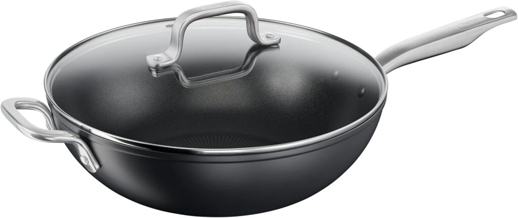 Tefal Premium Specialty Hard Anodised Wok, 32cm with Lid