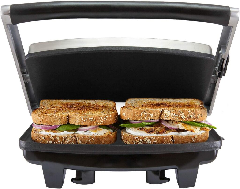 H&C 4-Slice Stainless Steel Sandwich Press