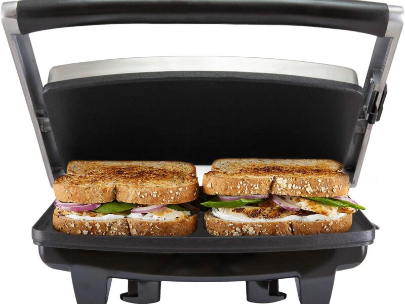 H&C 4-Slice Stainless Steel Sandwich Press