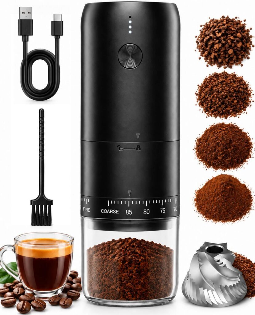 Homtronics 90 Setting Portable Coffee Grinder