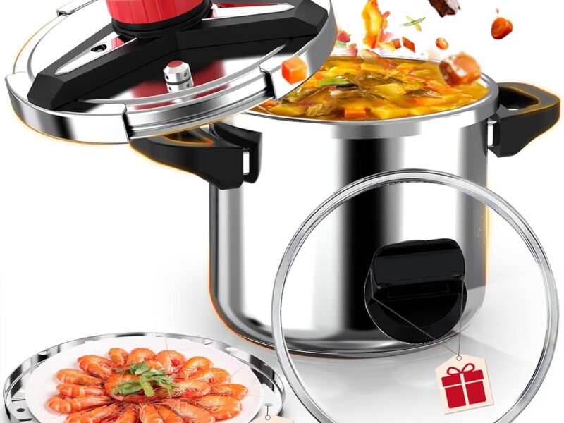 3-in-1 18/8 Stainless Steel Pressure Cooker, 8L