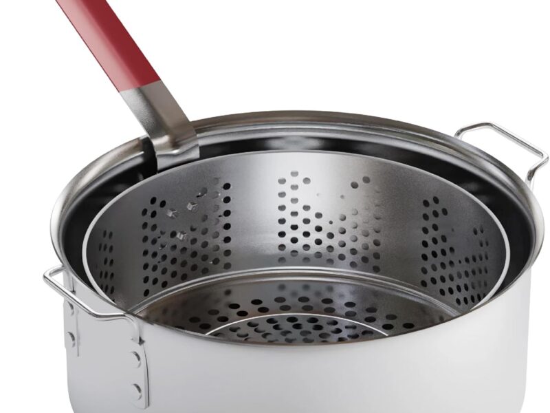 Gas One 10QT Aluminum Deep Fryer Pot with Basket
