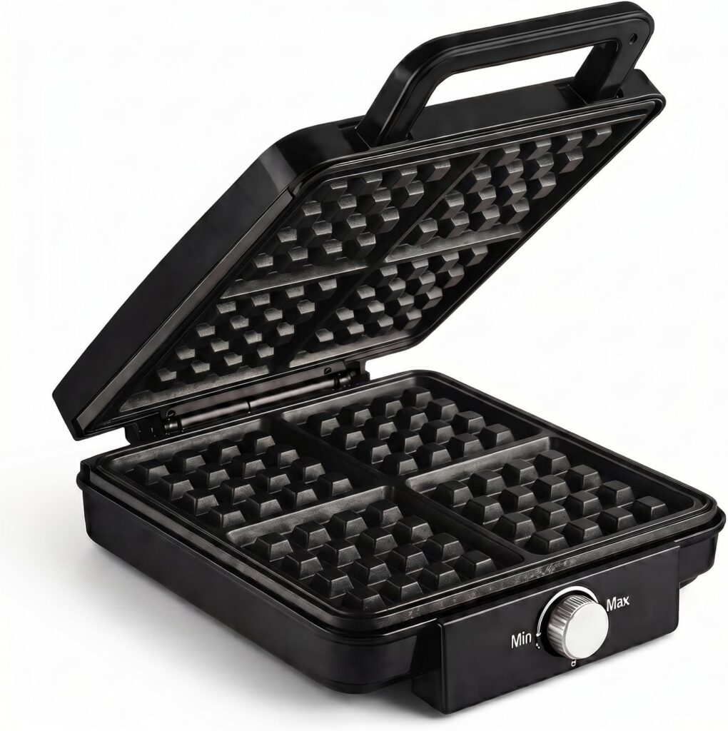 1500W 4-Slice Non-Stick Waffle Maker