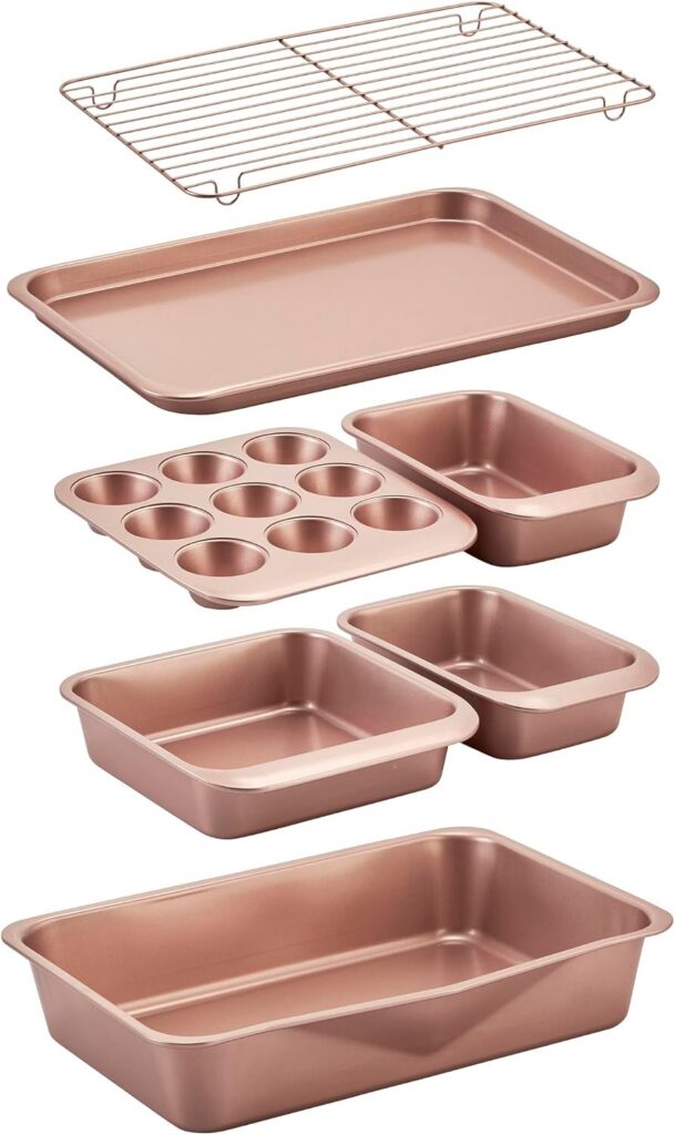 Wiltshire Smart Stack Rose Gold Bakeware, Seven Pieces