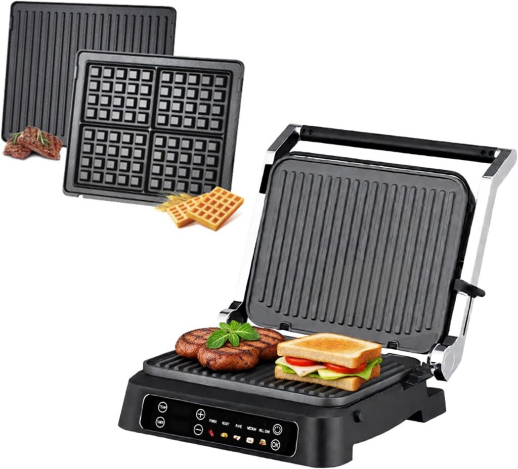 CKIKH 6-in-1 Smart Sandwich Press Grill