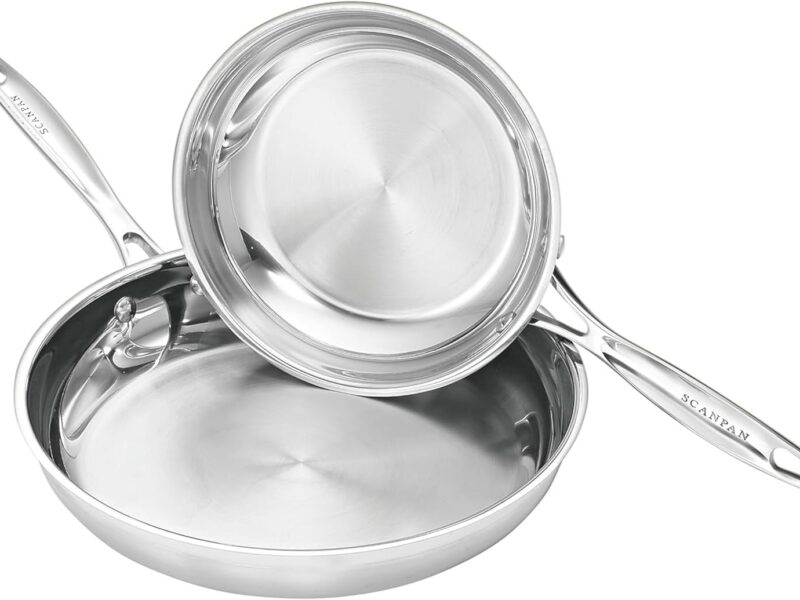 Scanpan Impact Stainless Steel Fry Pan Set, 2-Piece