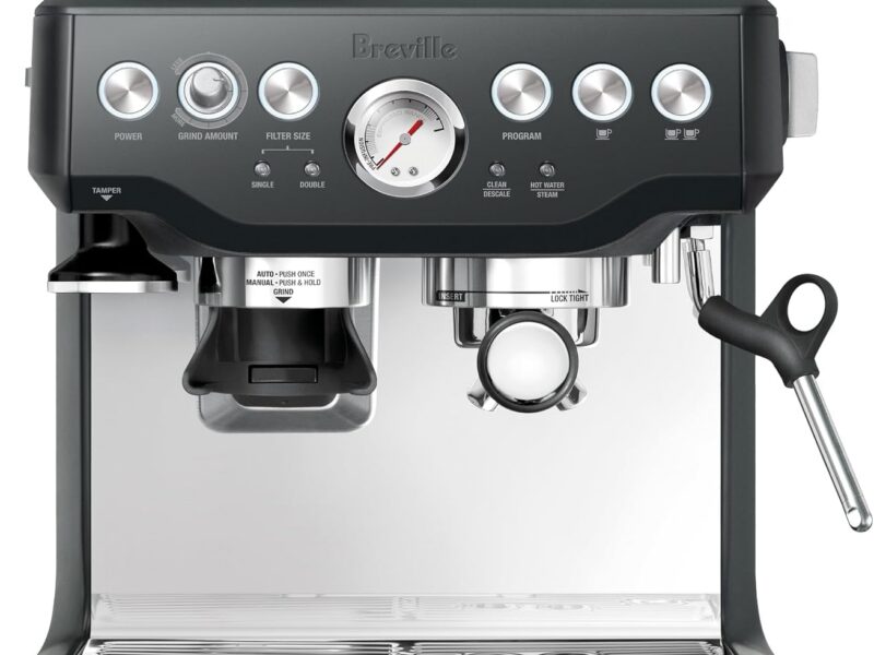 Breville Barista Express Grinder Espresso Machine, Charcoal