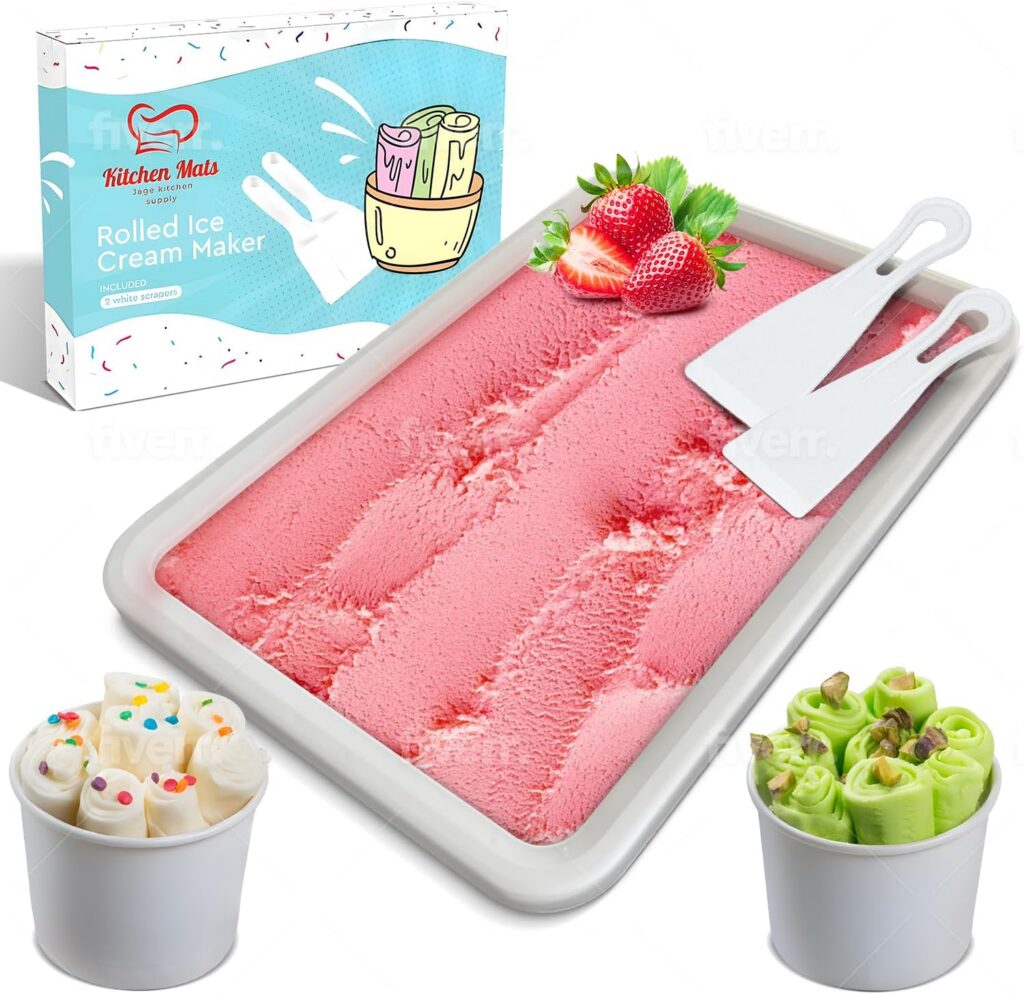 Extra Large Manual Rolled Ice Cream Maker, 14 x 10 Inch Tray