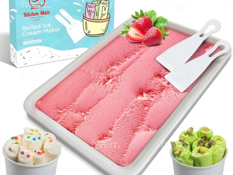 Extra Large Manual Rolled Ice Cream Maker, 14 x 10 Inch Tray