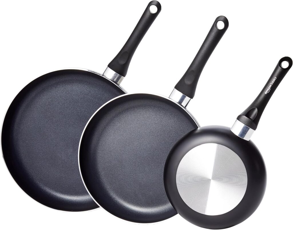 3-Piece Nonstick Frying Pan Set, 20.32cm, 25.4cm & 30.48cm