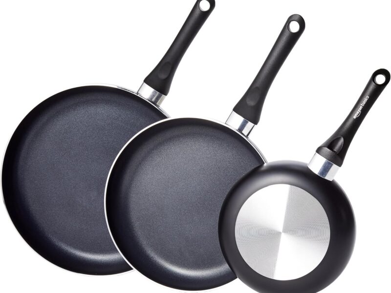 3-Piece Nonstick Frying Pan Set, 20.32cm, 25.4cm & 30.48cm