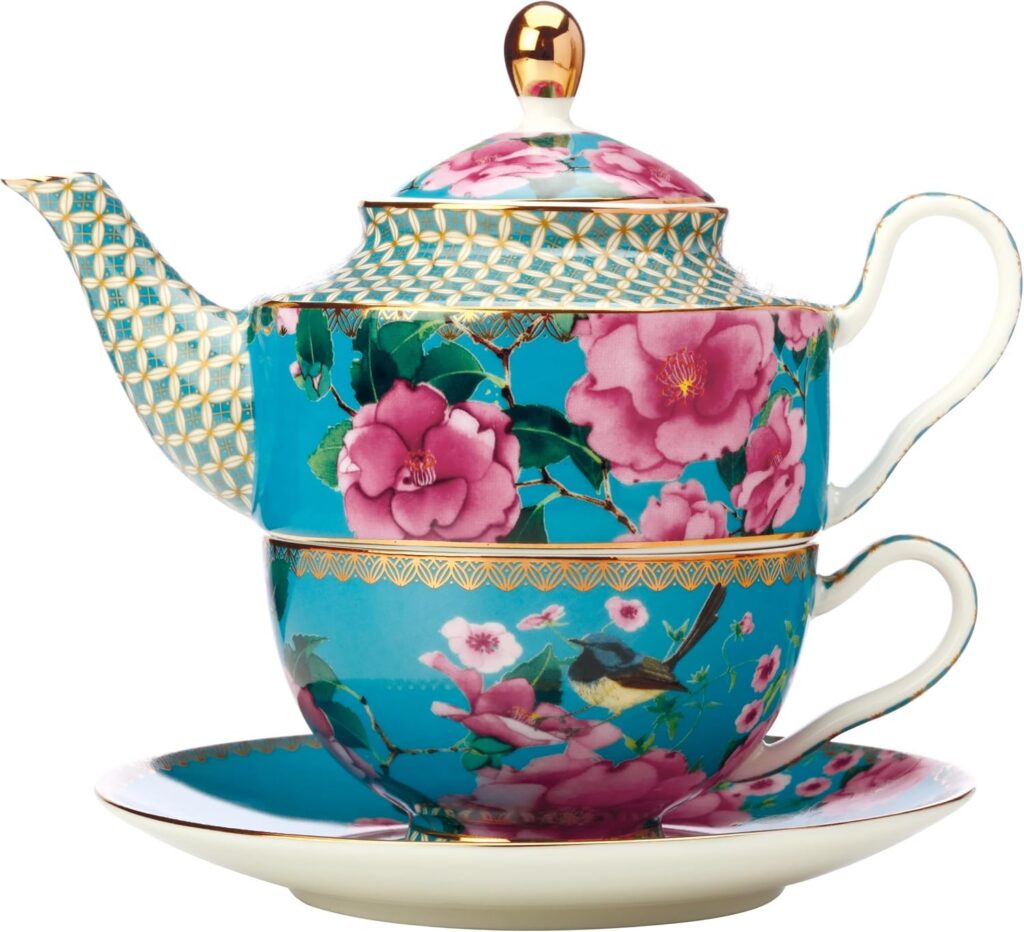 Maxwell & Williams Silk Road Tea for One Set, Aqua