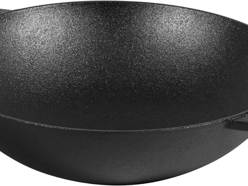 Pyrolux Pyrocast Wok, 37cm Black