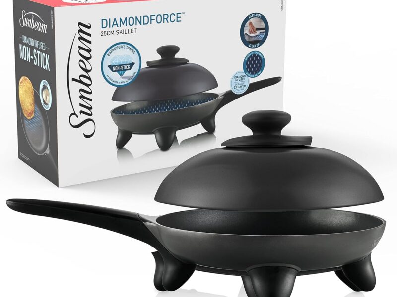 Sunbeam DiamondForce Electric Skillet, 25cm Non Stick Pan