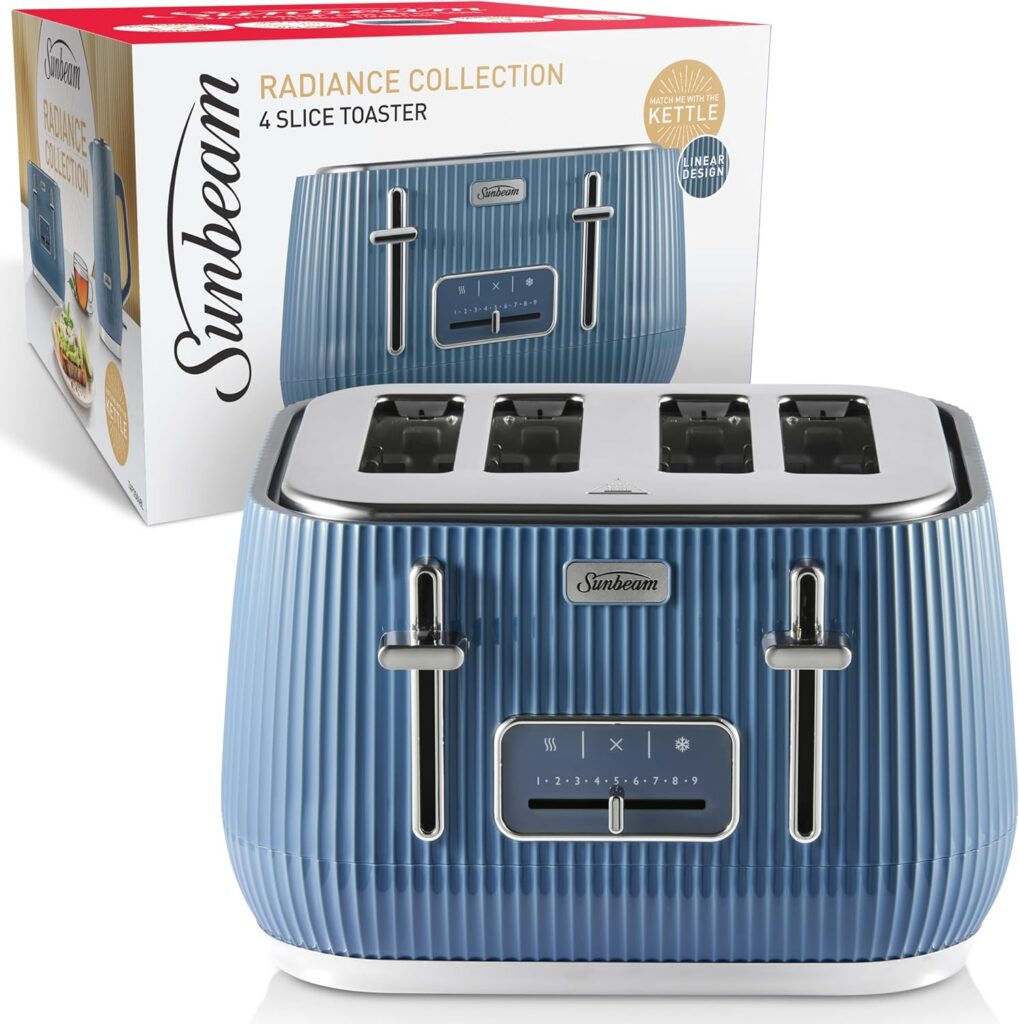 Sunbeam Radiance 4 Slice Toaster, Blue