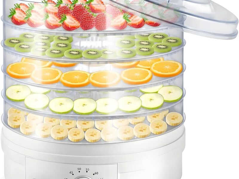 Professional 5-Tray Electric Food Dehydrator, Multi-Tier Dryer