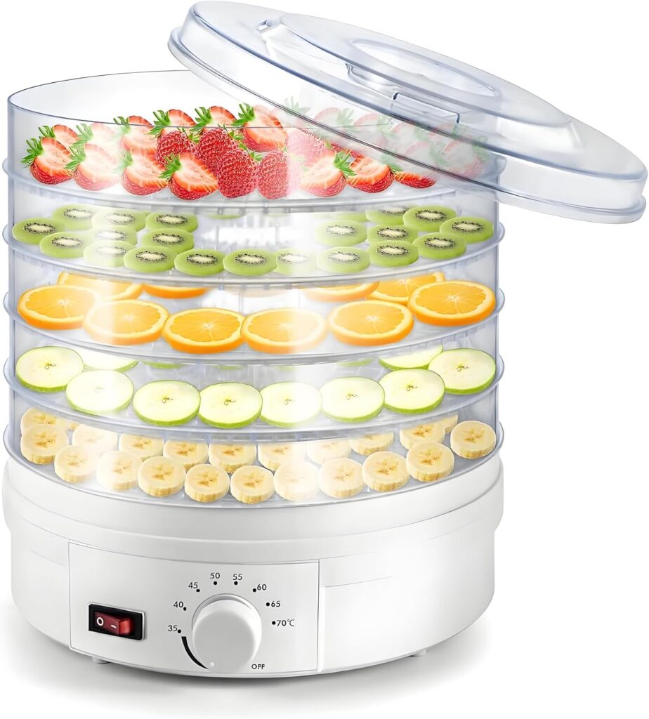 Professional 5-Tray Electric Food Dehydrator, Multi-Tier Dryer