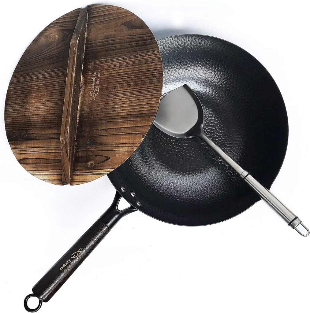 Souped Up Recipes Carbon Steel Wok, Lid & Spatula