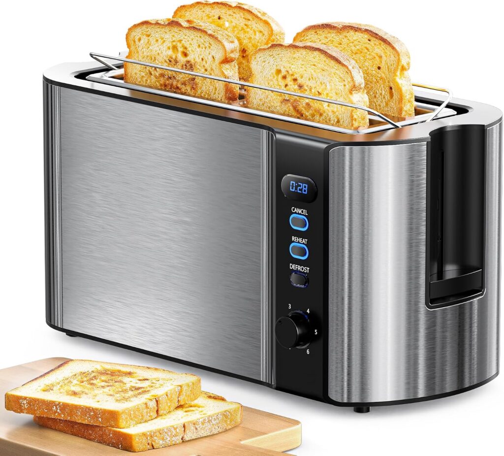 4 Slice Long Slot Toaster, Extra Wide