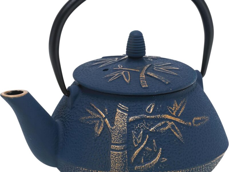 Avanti Bamboo Print Cast Iron Tea Pot with Infuser
