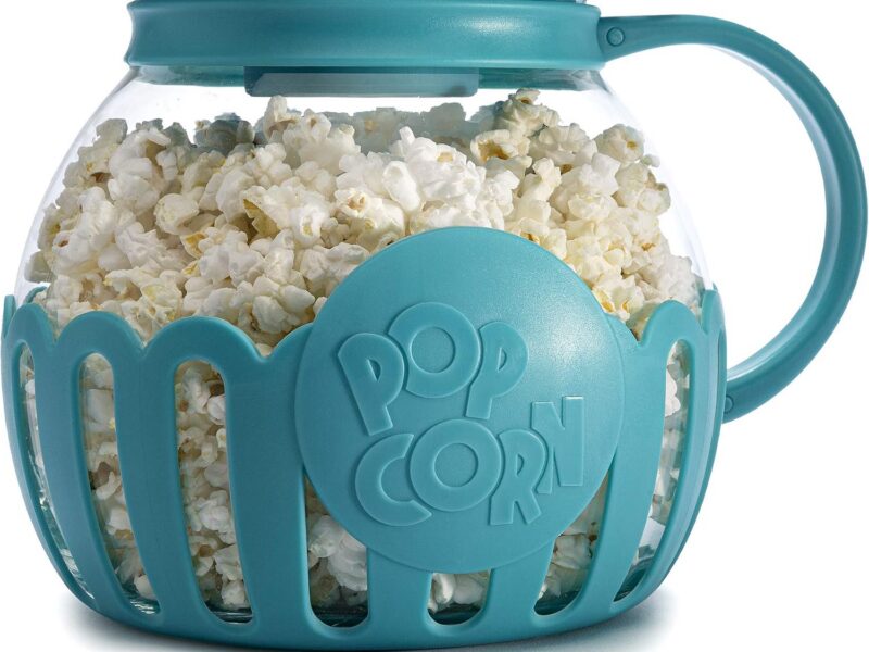 Ecolution Micro-Pop Microwave Popcorn Popper, Butter Melt Lid, 3-Quart Teal