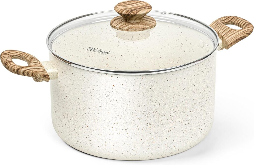 Michelangelo Nonstick Soup Cooking Pot, 5.7 Litre, Lid