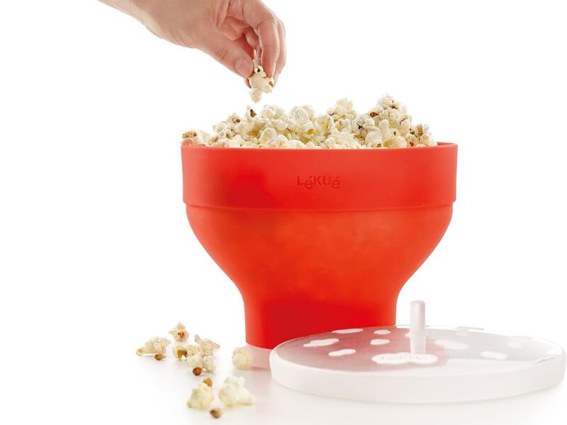 Lékué Platinum Silicone Microwave Popcorn Maker, BPA-Free, 2.8L