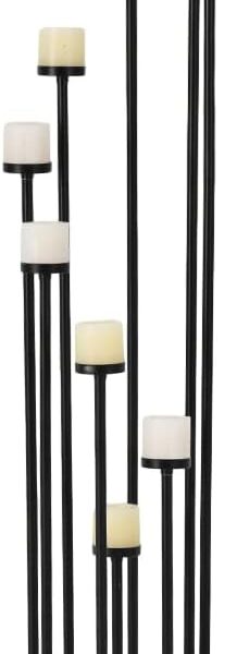 Fullvaseer Black Metal 9 Arm Floor Standing Candelabra Candle Holder